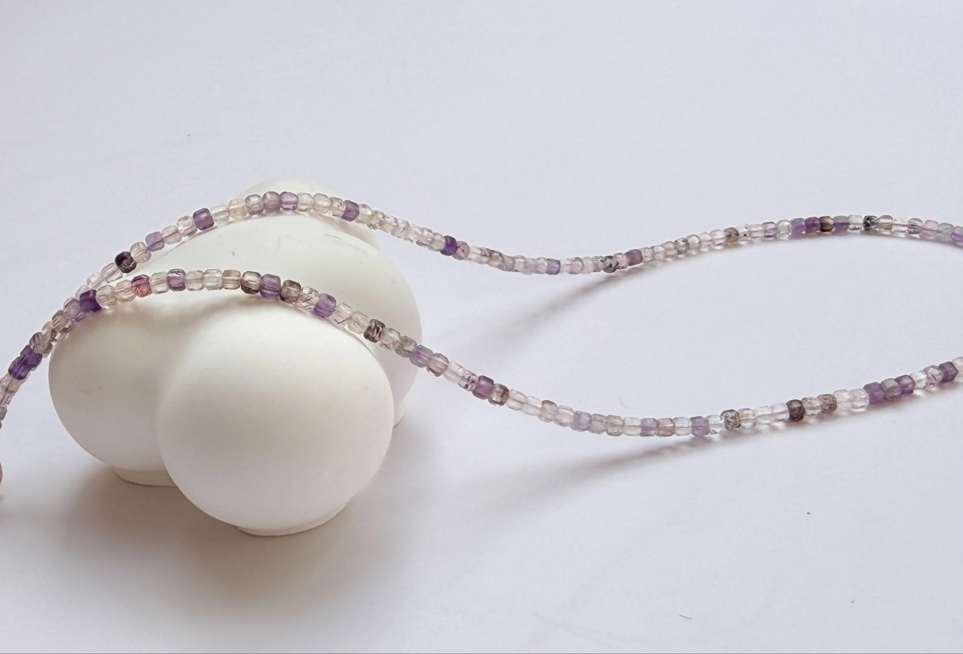 Ethereal Union - Super 7 Amethyst Japanese Minimalist Necklace view 2